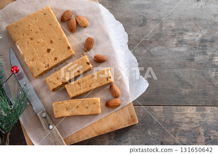 Soft almond nougat bar Soft almond nougat bar 131650642