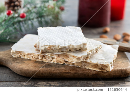 Traditional almond nougat 131650644