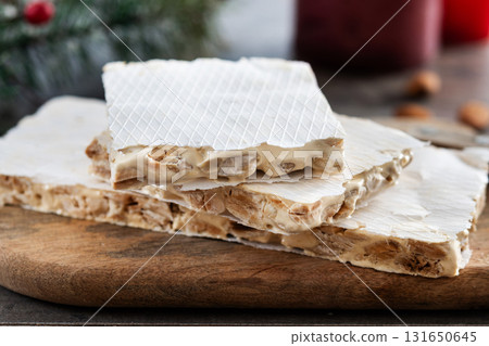 Traditional almond nougat 131650645