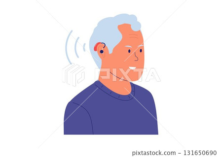 Illustration of Hearing Aids and Hearing Loss Illustration of Hearing Aids and Hearing Loss 131650690