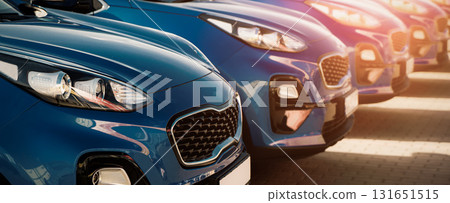 Blue business car with shiny front lights color bright Blue business car with shiny front lights color bright 131651515