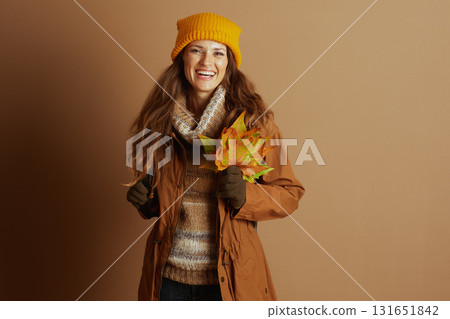 Celebrating Autumn with a Bouquet of Leaves Celebrating Autumn with a Bouquet of Leaves 131651842