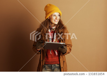 Outdoor Enthusiast Using Tablet Outdoor Enthusiast Using Tablet 131651854