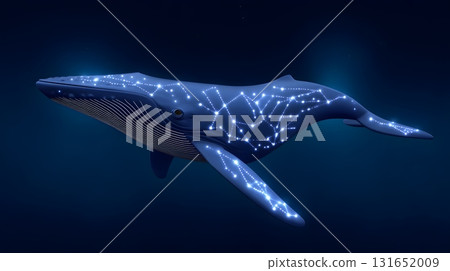 Celestial whale swimming through the cosmos 131652009