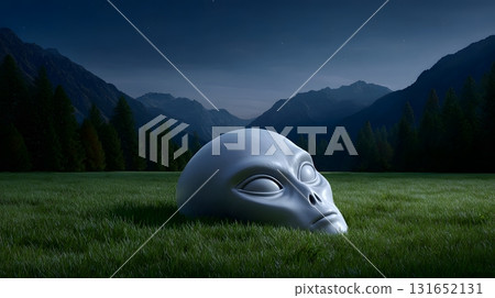Alien resting peacefully on the Earth's surface 131652131