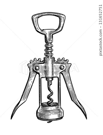 Wing corkscrew ink sketch 131652751