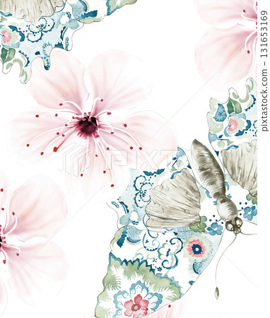 Assorted Handpainted Floral And Patterned Decorative Paper Collection 131653169