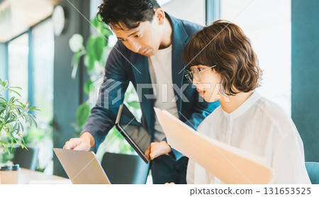 Two businessmen having a meeting Two businessmen having a meeting 131653525