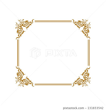 gold frames golden rectangle 131653542