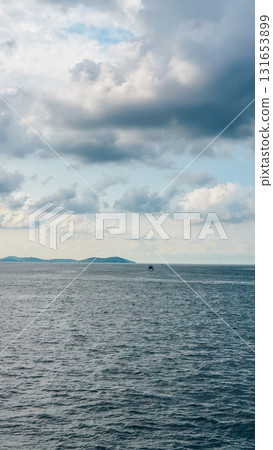 Istanbul, Turkey. Scenic view of the Bosphorus Strait with city view in the background. Urban skyline and city life. 131653899