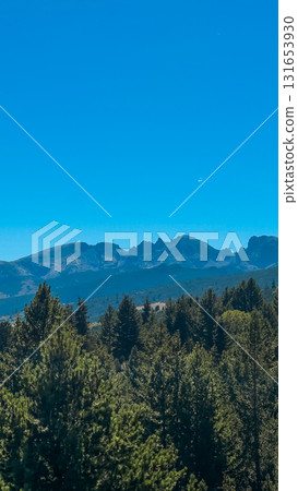 Mountain view of the Rila Mountains in Bulgaria. Seven Rila Lake hike. Eco trails. Connection with nature. 131653930
