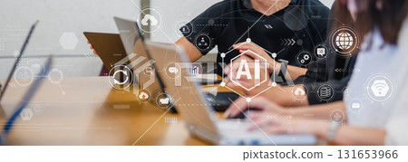 推動企業應用人工智慧及引進數位轉型的團隊會議 推動企業應用人工智慧及引進數位轉型的團隊會議 131653966