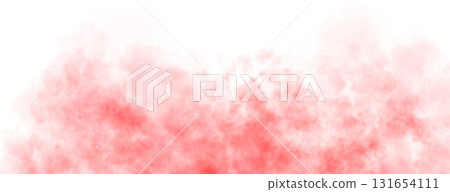 Red smoke texture on transparent background, thick swirling cloud with soft gradient and realistic density for visual compositions 131654111