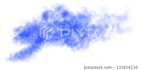 Blue smoke texture on transparent background, horizontal flow of dense swirling cloud with soft gradient and realistic structure for visuals and overlays Blue smoke texture on transparent background, horizontal flow of dense swirling cloud with soft gradient and realistic structure for visuals and overlays 131654116
