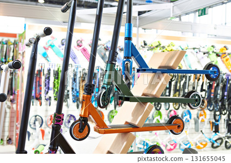 Scooters in store Scooters in store 131655045