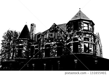 Mansion silhouette Mansion silhouette 131655401