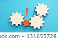 Gear mechanism with weak link. Teamwork failure. 131655728