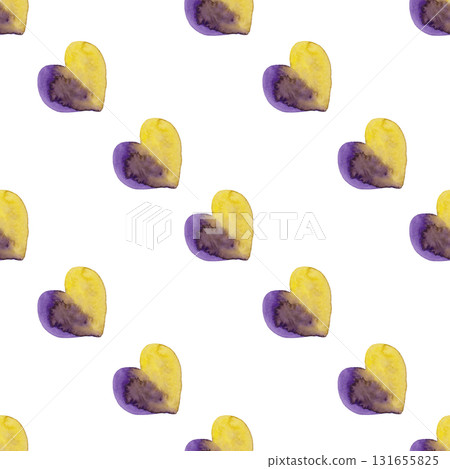 Two-color watercolor hearts. Simple seamless diagonal pattern. Hearts background Two-color watercolor hearts. Simple seamless diagonal pattern. Hearts background 131655825