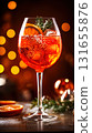 Vibrant Orange Aperol Spritz in a Glass 131655876