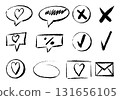 Set of different hand drawn vector doodles. 131656105