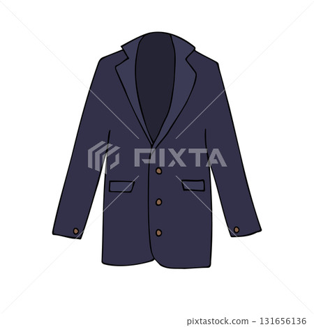 Vector hand drawn sketch colored jacket blazer Vector hand drawn sketch colored jacket blazer 131656136