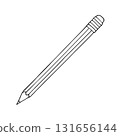 Vector hand drawn sketch doodle outline pencil 131656144