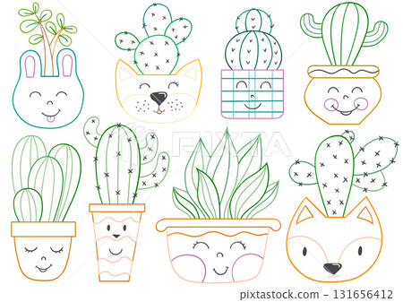 Set of illustrations for postcards, flyers, banners 131656412