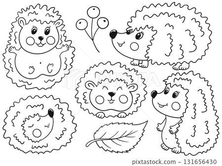 Set of illustrations for postcards, flyers, banners 131656430