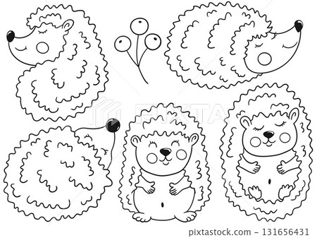 Set of illustrations for postcards, flyers, banners 131656431