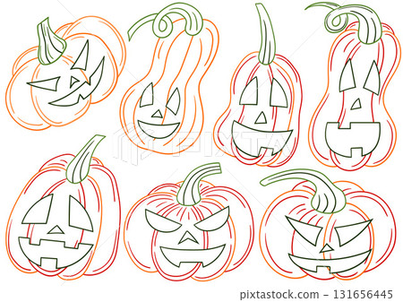 Set of illustrations for postcards, flyers, banners 131656445