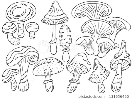 Set of illustrations for postcards, flyers, banners 131656460