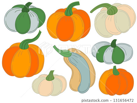 Set of illustrations for postcards, flyers, banners Set of illustrations for postcards, flyers, banners 131656472