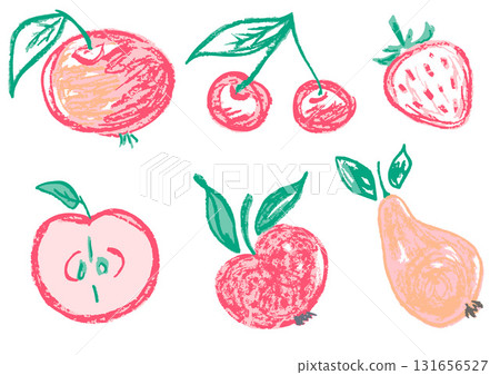 Children's drawing with wax crayons, pastels 131656527