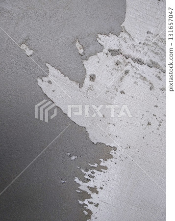 Abstract grey textured backgroung. Wall covered with cement mortar. 131657047