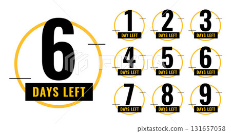 flat style number of days left timer template for website promo flat style number of days left timer template for website promo 131657058