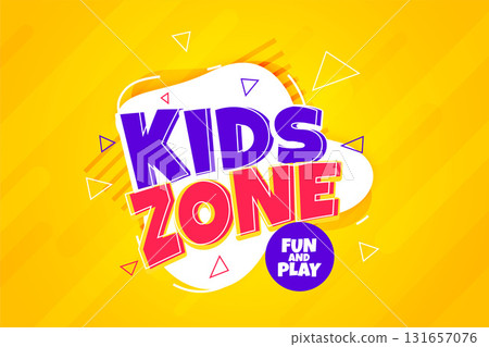 joyful kids fun zone banner for children playroom 131657076