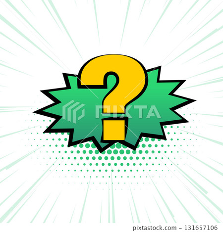comic style question mark symbol background for social talk or speech 131657106