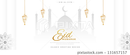 eid mubarak religious wishes banner in classic style eid mubarak religious wishes banner in classic style 131657157