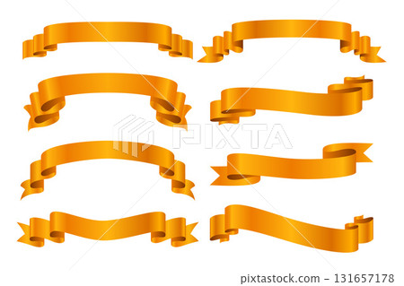 pack of isolated ribbon tape banner design 131657178