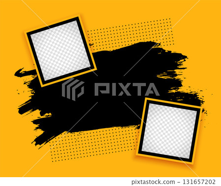 abstract empty photo frame template with grungy effect abstract empty photo frame template with grungy effect 131657202