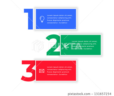 modern 3 step infographic chart background for business presentation 131657254