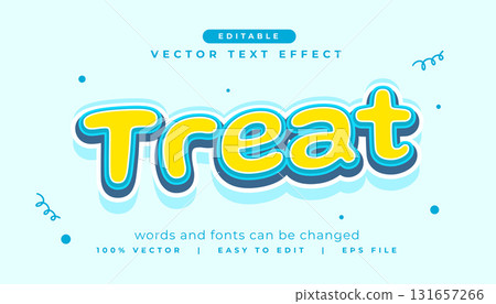 creative treat font in text effect style 131657266