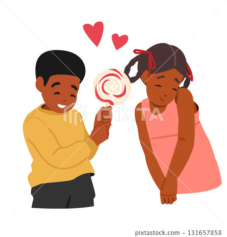 Cute boy and child romantic relationship first love and friendship relation cartoon characters Cute boy and child romantic relationship first love and friendship relation cartoon characters 131657858