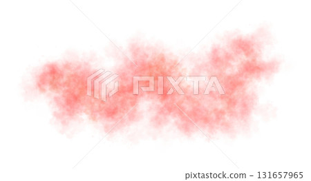 Red smoke template mockup isolated on transparent background, abstract crimson fog effect overlay for photo editing and creative visual projects 131657965