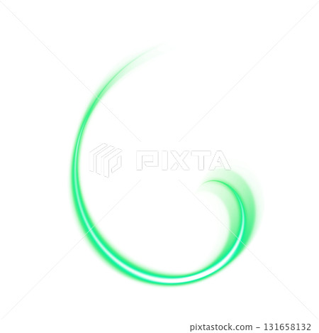 Green spiral brush strokes (transparent background) 131658132