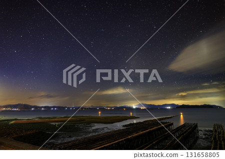 瀨戶內冬日星空，天蠍座在黎明前升起 131658805