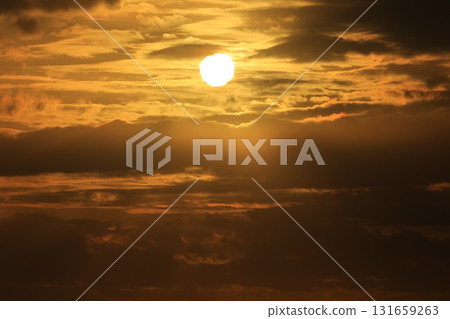 Sunrise scenery from Kujukuri beach Sunrise scenery from Kujukuri beach 131659263