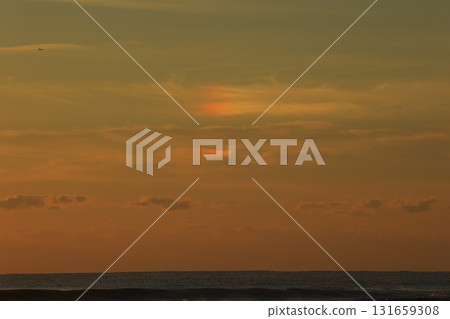 Sunrise scenery from Kujukuri beach 131659308