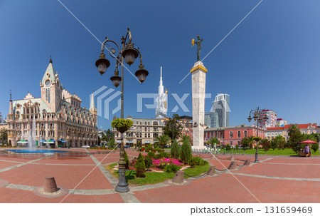 Europe Square on a sunny day in Batumi, Georgia. 131659469