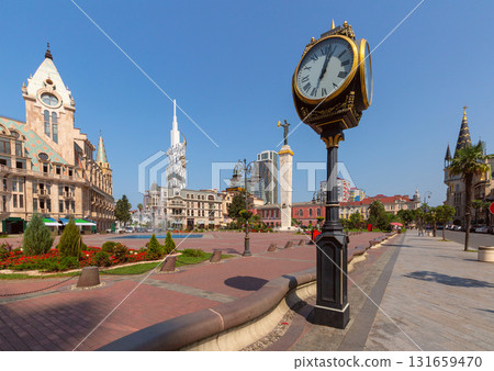 Europe Square on a sunny day in Batumi, Georgia. 131659470